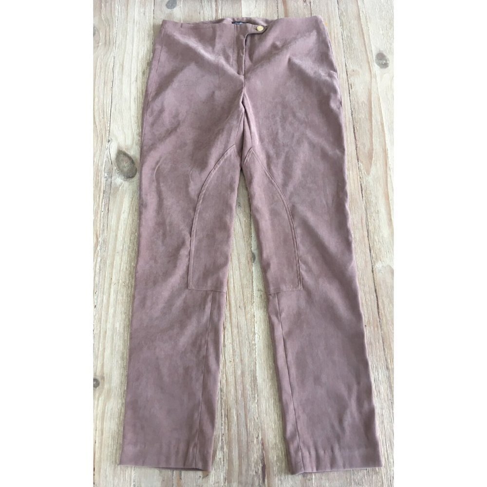 J. McLaughlin Faux Suede Micro Fiber Riding Equestrian Pants Tan Brown Size 8